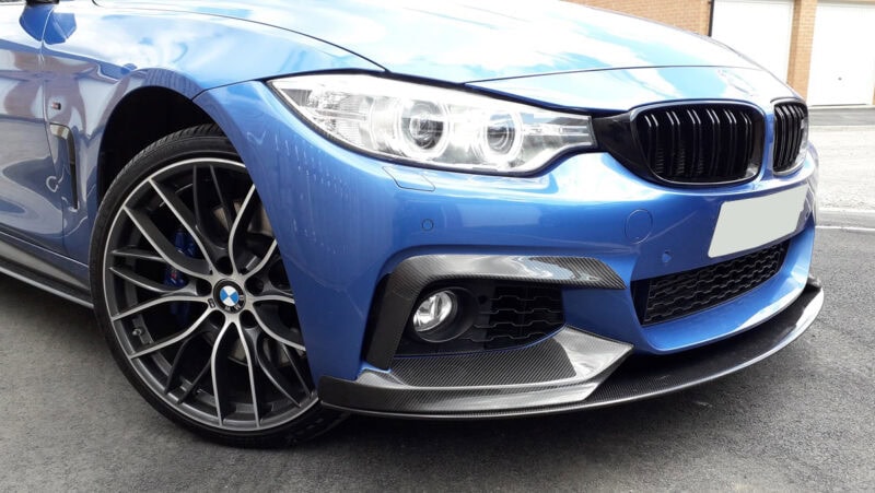 Bmw 4 series f32 f33 f36 m sport carbon fibre front upper corner splitters - image 2