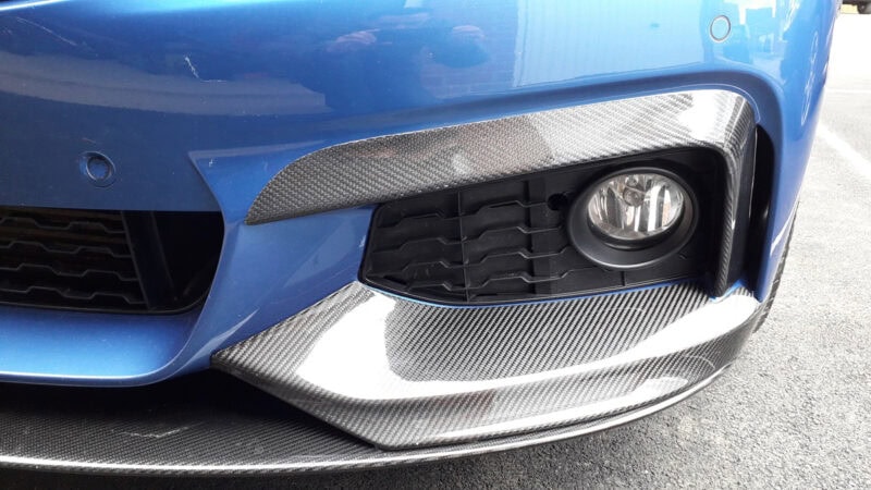 Bmw 4 series f32 f33 f36 m sport carbon fibre front upper corner splitters - image 3