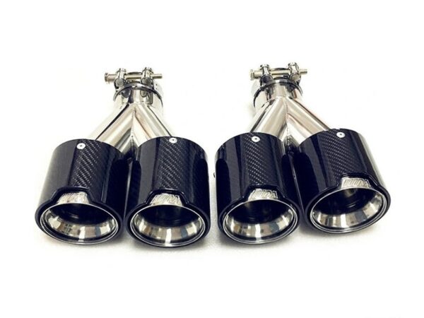 Bmw f series carbon fiber dual exhaust tips set