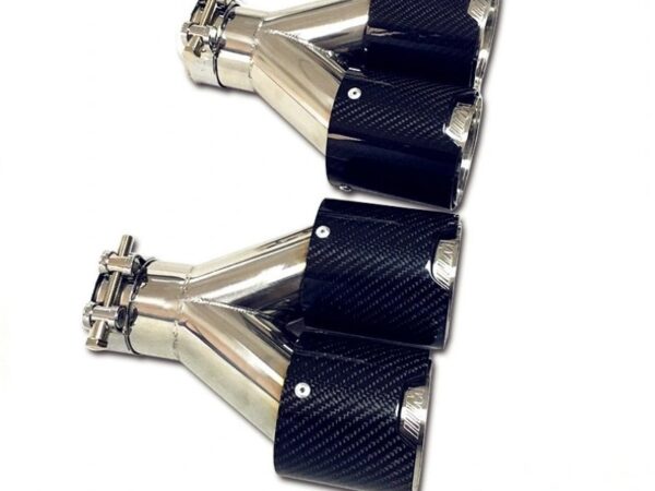 Bmw f series carbon fiber dual exhaust tips set