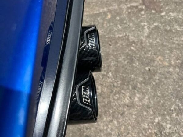 Bmw f series carbon fiber black exhaust tip