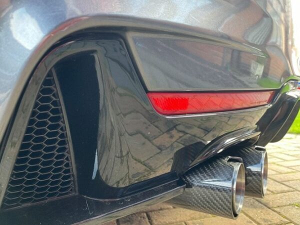 Bmw f series carbon fiber silver exhaust tip