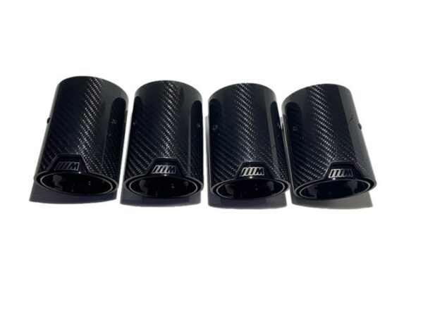 Bmw m2 m3 m4 m5 carbon fiber black exhaust tips