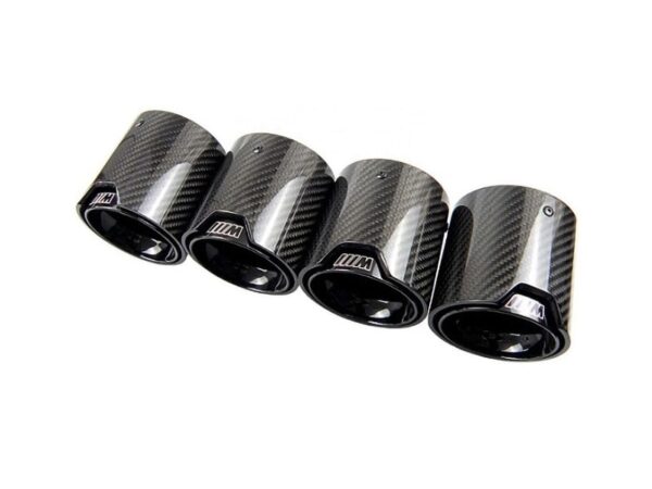 BMW F90 M5 F91 F92 M8 CARBON FIBER PERFORMANCE BLACK Exhaust Tips