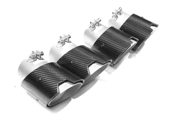 BMW G80 G81 G82 G83 M3 M4 PERFORMANCE Style CARBON FIBER SILVER Exhaust Tips