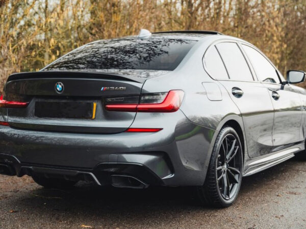 Bmw g20 g21 m340i style stainless steel gloss black exhaust tips