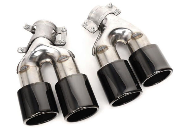 Bmw 5 series g30 g31 m5 style stainless steel gloss black quad exhaust tips