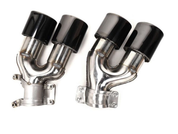 Bmw 5 series g30 g31 m5 style stainless steel gloss black quad exhaust tips