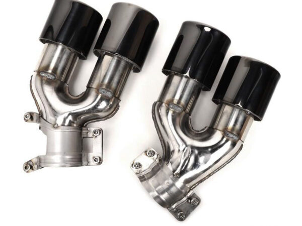 Bmw 5 series g30 g31 m5 style stainless steel gloss black quad exhaust tips