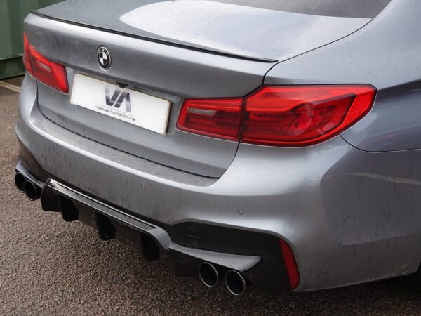 Bmw 5 series g30 g31 m5 style stainless steel gloss black quad exhaust tips