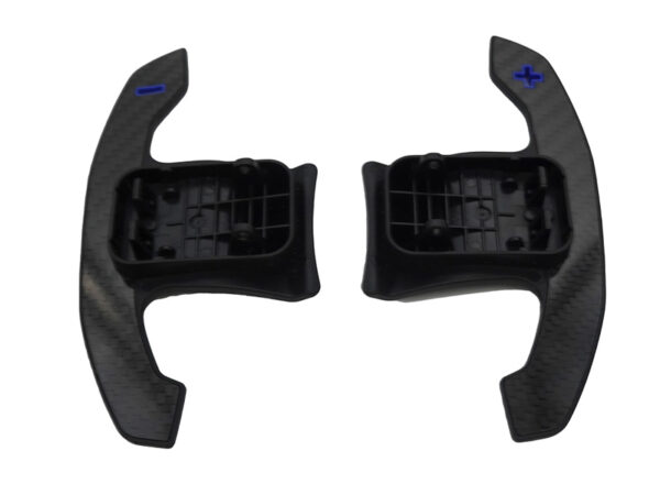 Bmw f & g series blue carbon fiber paddle shifters