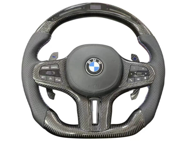 Bmw f & g series blue carbon fiber paddle shifters