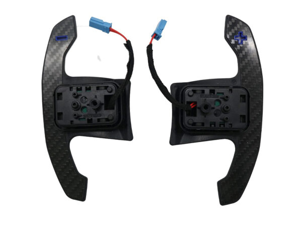 Bmw f & g series blue carbon fiber paddle shifters