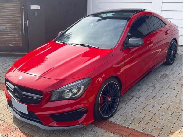 Mercedes-benz cla class cla45 c117 x117 amg style carbon fiber front splitter
