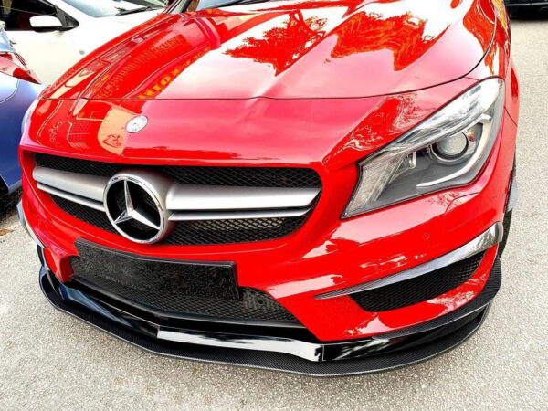 Mercedes-benz cla class cla45 c117 x117 w117 amg revozport style carbon fiber front splitter