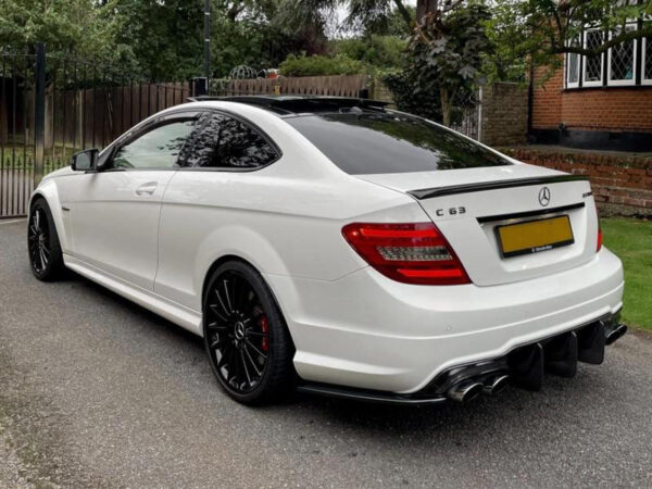 Mercedes-benz c class c204 coupe amg style carbon fiber boot spoiler