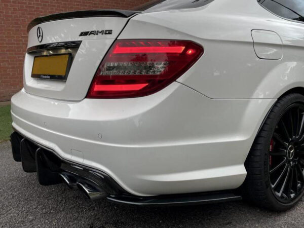 Mercedes-benz c class c204 coupe amg style carbon fiber boot spoiler