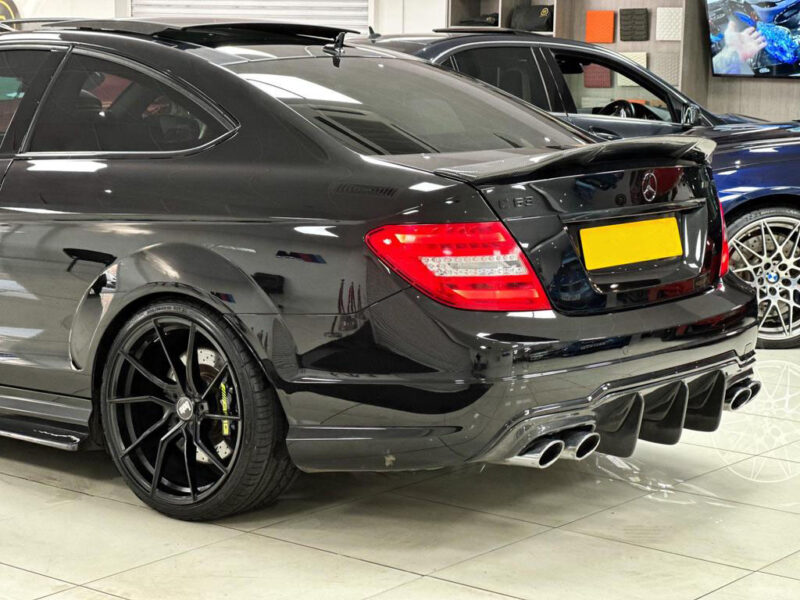 Mercedes-benz c class c204 coupe rt carbon fiber boot spoiler