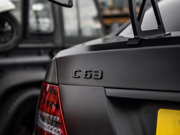 Mercedes-benz c class c204 c63 coupe black series carbon fiber wing boot spoiler