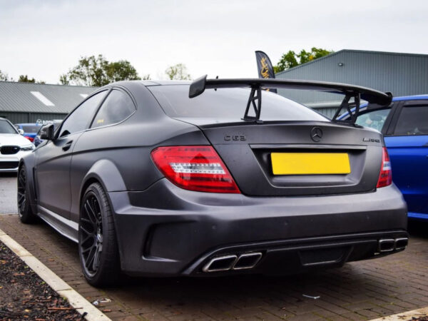 Mercedes-benz c class c204 c63 coupe black series carbon fiber wing boot spoiler
