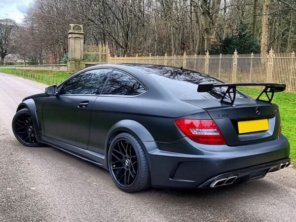 Mercedes-benz c class c204 c63 coupe black series carbon fiber wing boot spoiler