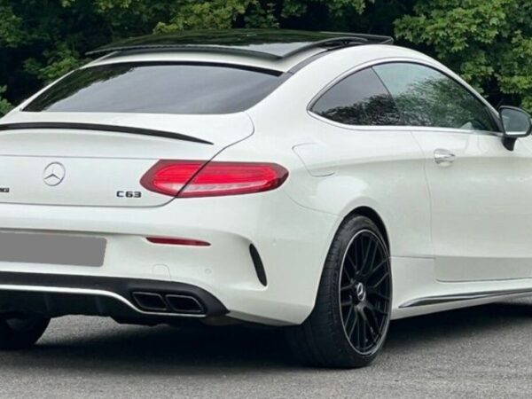 Mercedes-benz c class c205 coupe amg style gloss black boot spoiler
