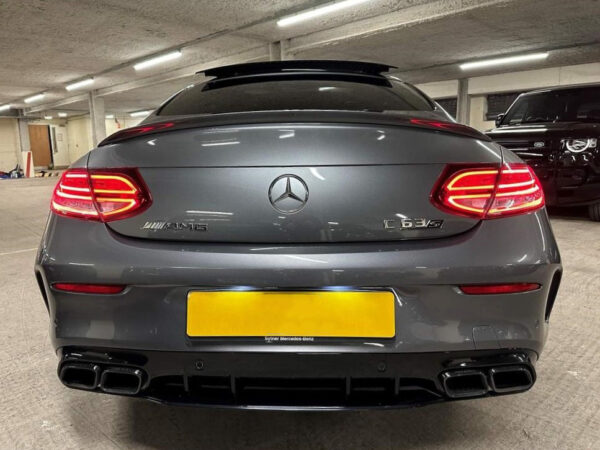 Mercedes-benz c class c205 coupe amg style carbon fiber boot spoiler