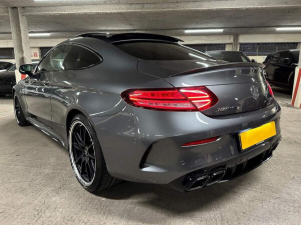 Mercedes-benz c class c205 coupe amg style carbon fiber boot spoiler