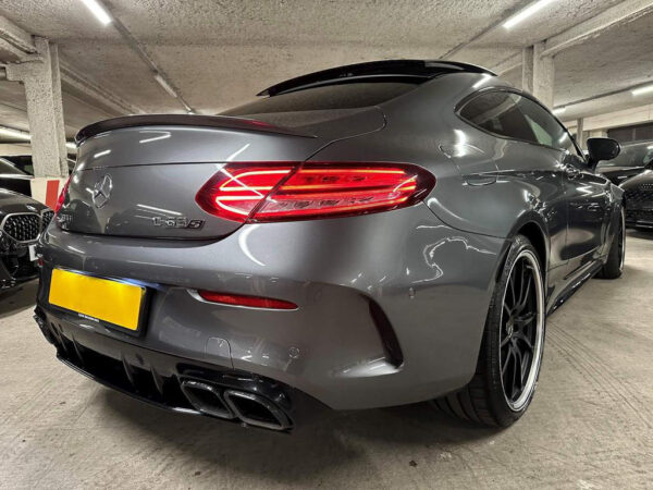 Mercedes-benz c class c205 coupe amg style carbon fiber boot spoiler