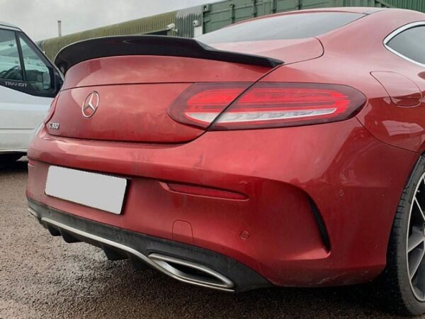 Mercedes-benz c class c205 coupe c74 style carbon fiber boot spoiler