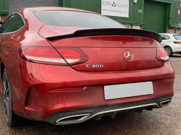 Mercedes-benz c class c205 coupe c74 style carbon fiber boot spoiler