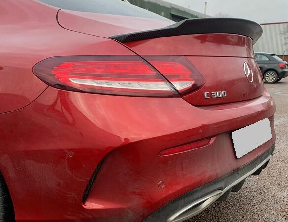 Mercedes-benz c class c205 coupe c74 style carbon fiber boot spoiler