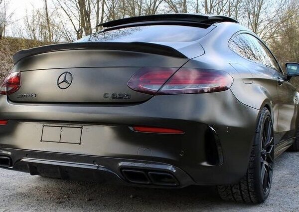 Mercedes-benz c class c205 coupe fd style carbon fiber boot spoiler