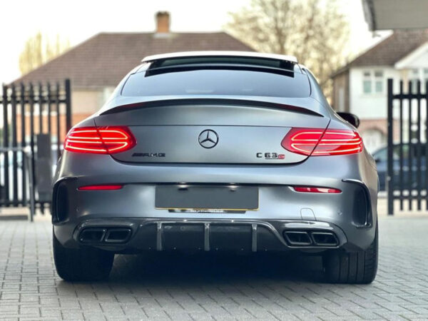 Mercedes-benz a205 c205 coupe convertible c63 amg dtm style carbon fiber rear diffuser