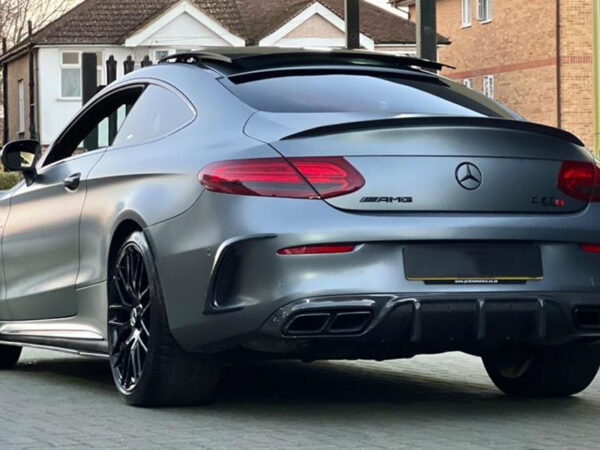 Mercedes-benz a205 c205 coupe convertible c63 amg dtm style carbon fiber rear diffuser