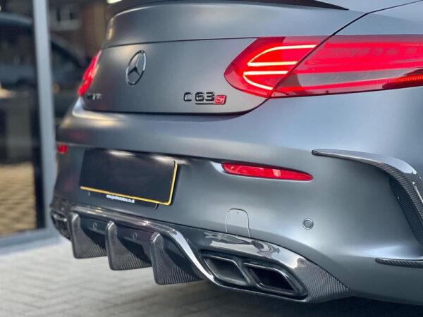 Mercedes-benz a205 c205 coupe convertible c63 amg dtm style carbon fiber rear diffuser
