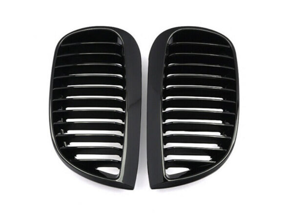 Bmw 1 series e81 e87 lci gloss black single kidney grilles