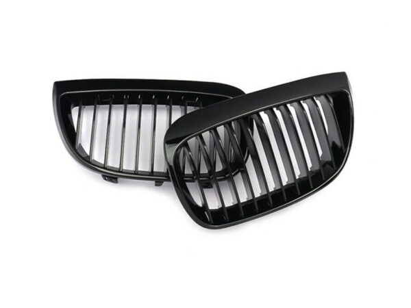 Bmw 1 series e81 e87 lci gloss black single kidney grilles