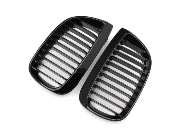 Bmw 1 series e81 e87 lci gloss black single kidney grilles
