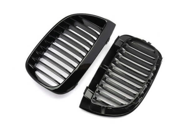 Bmw 1 series e81 e87 lci gloss black single kidney grilles