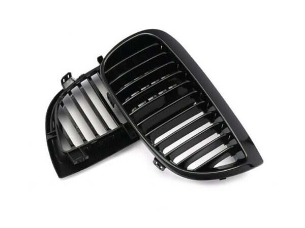 Bmw 1 series e81 e87 lci gloss black single kidney grilles