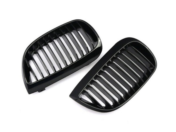 Bmw 1 series e81 e87 lci gloss black single kidney grilles