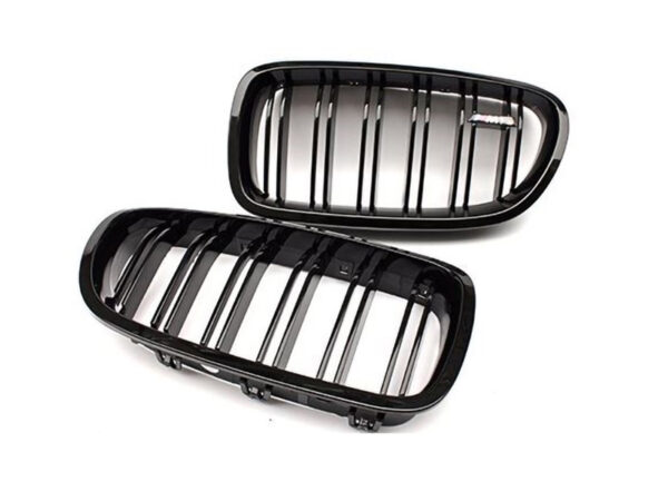 Bmw 5 series f10 f11 m5 gloss black double kidney grilles