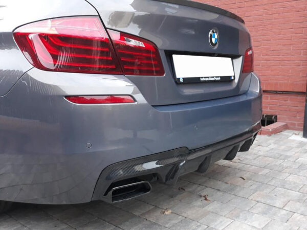 Bmw 5 series f10 f11 m sport carbon fiber rear diffuser