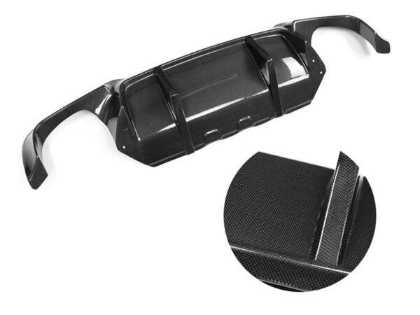 Bmw 5 series f10 m5 dtm carbon fiber 2 fin rear diffuser