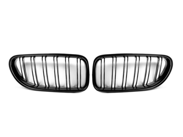 BMW 6 Series F06 F12 F13 M Style GLOSS BLACK Double Kidney Grilles