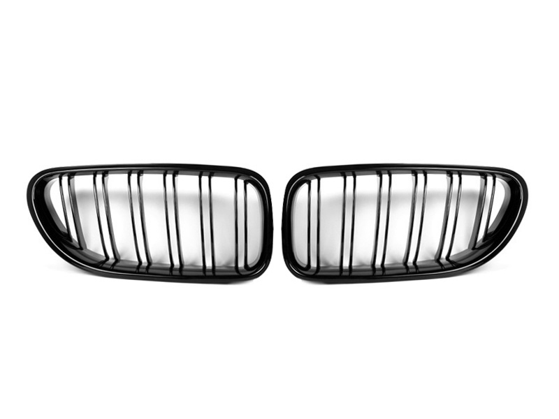 BMW 6 Series F06 F12 F13 M Style GLOSS BLACK Double Kidney Grilles
