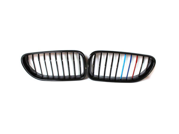 BMW 6 Series F06 F12 F13 M6 GLOSS BLACK M Stripes Single Kidney Grilles