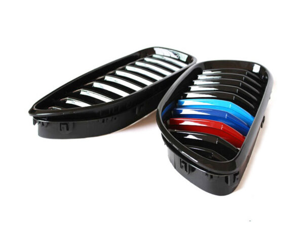 Bmw 6 series f06 f12 f13 m6 gloss black m stripes single kidney grilles