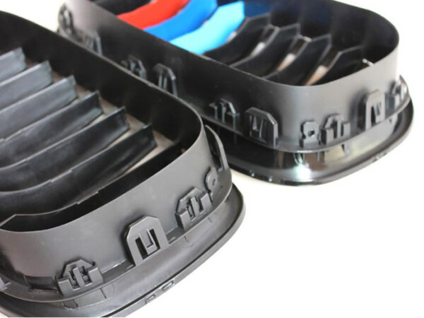 Bmw 6 series f06 f12 f13 m6 gloss black m stripes single kidney grilles
